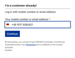 QuickAuth passwordless login - security code entry